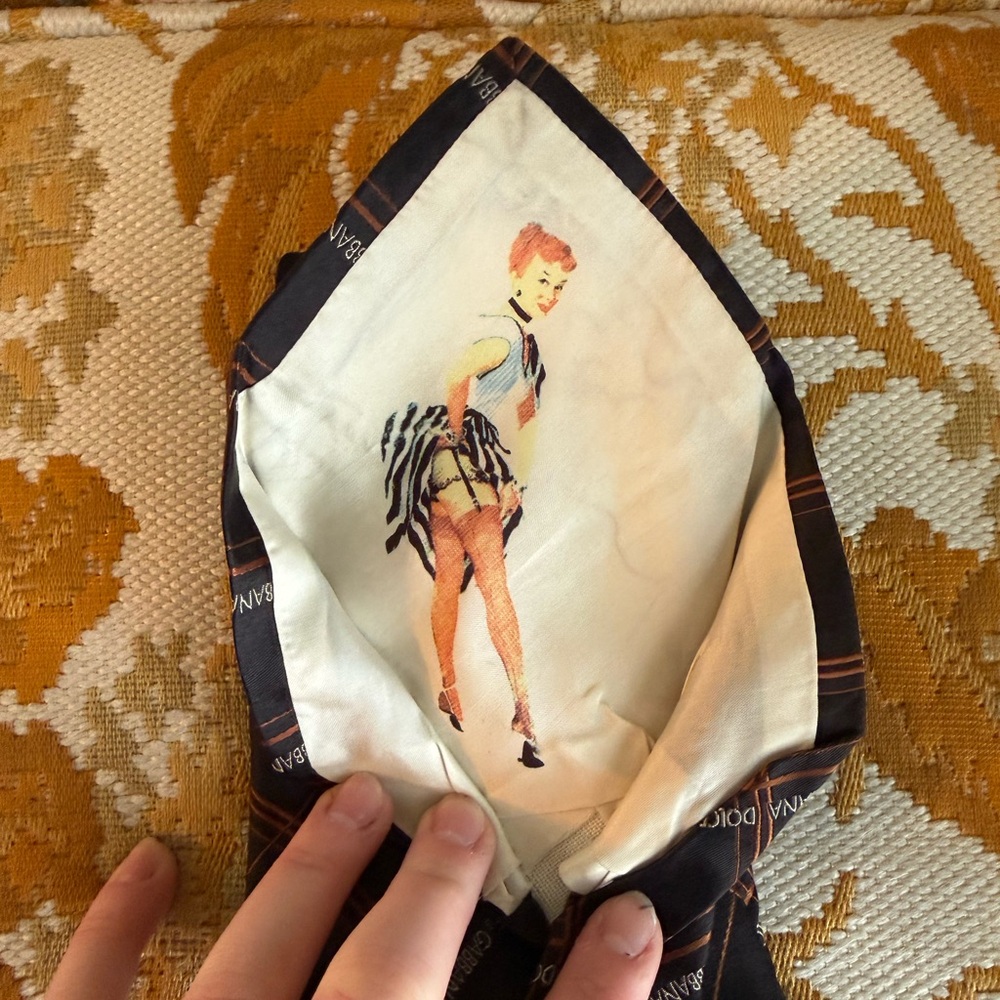 Vintage Dolce and Gabbana “Peek a Boo” silk tie